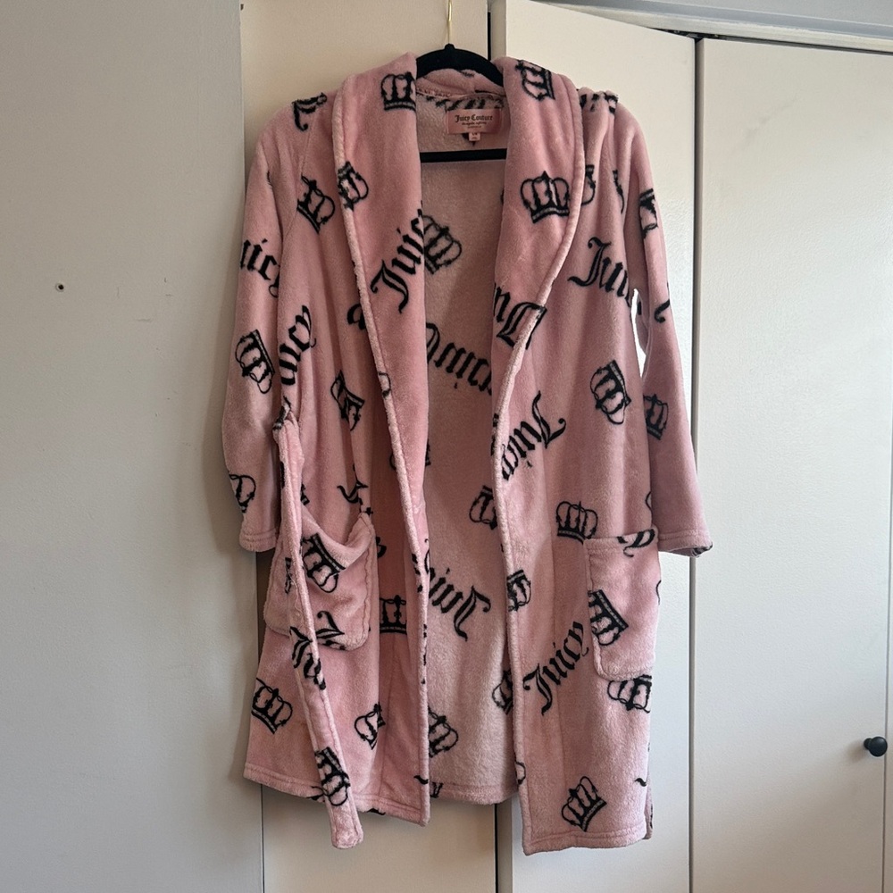 Juicy Couture Blush Pink Logo Robe